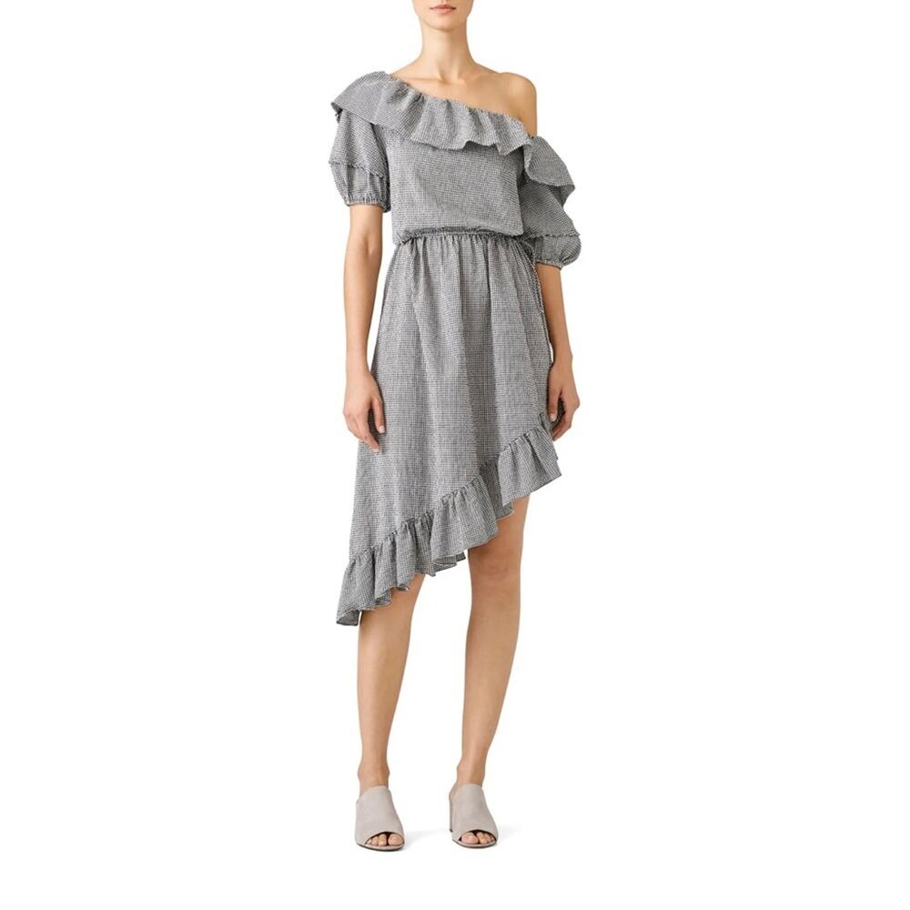NWT LOVESHACKFANCY Haley Gingham Ruffle Dress